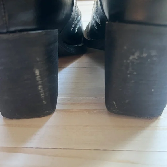 Wetkiss Black Faux Leather Women’s Cowboy Boots – Size 9 – Excellent Condition - Picture 5 of 8